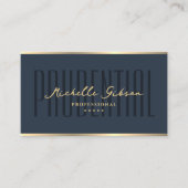 Moderne Anwaltskanzlei Blue Notare Imitats Gold Visitenkarte (Vorderseite)