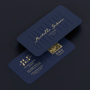 Moderne Anwaltskanzlei Monogram Navy Blue Visitenkarte
