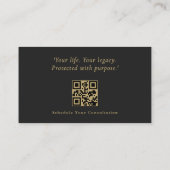 Moderne Anwaltskanzlei Professioneller QR-Code Visitenkarte (Rückseite)