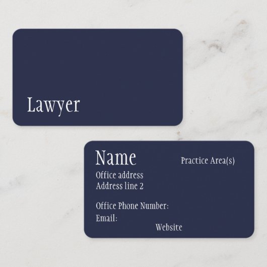 Moderne Anwaltskarte Visitenkarte (Vorne/Hinten)