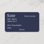 Moderne Anwaltskarte Visitenkarte (Rückseite)