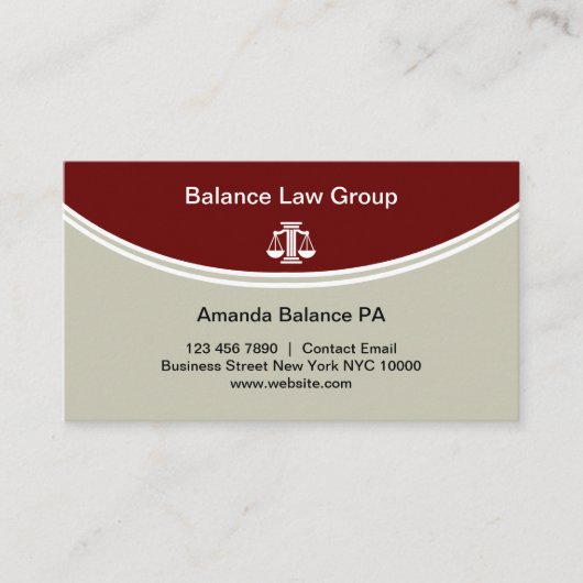 Moderne Anwaltskartons Visitenkarte (Vorderseite)