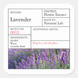 Moderne Apotheke Lavendel Etikett Quadratischer Aufkleber