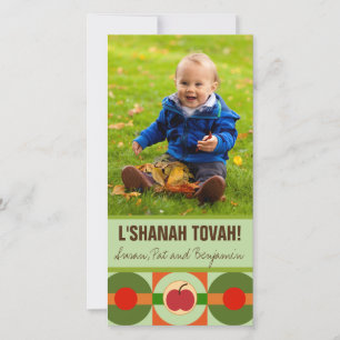 Moderne Apple Rosh Hashanah-Fotokarte Feiertagskarte