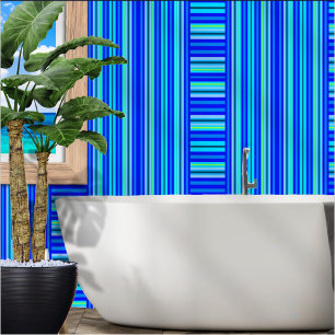 Moderne Aqua-Blau-Streifen  Tapete