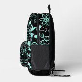 Moderne aqua blaue Biochemie Leben ist komplex Bedruckter Rucksack (Rechts)
