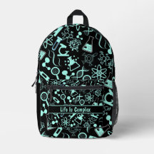 Moderne aqua blaue Biochemie Leben ist komplex