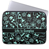 Moderne aqua blaue Biochemie Leben ist komplex Laptopschutzhülle (Vorderseite)