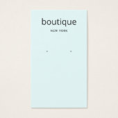 Moderne Aqua Blue Long Earring Display Card (Vorderseite)