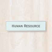 Moderne Aqua Blue Office Türschild (Vorderseite )
