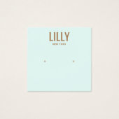 Moderne Aqua Blue Study Earring Display Card (Vorderseite)