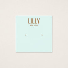 Moderne Aqua Blue Study Earring Display Card