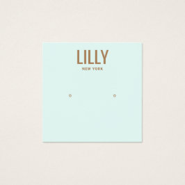 Moderne Aqua Blue Study Earring Display Card
