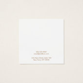 Moderne Aqua Blue Study Earring Display Card (Rückseite)