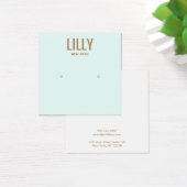 Moderne Aqua Blue Study Earring Display Card (Schreibtisch)