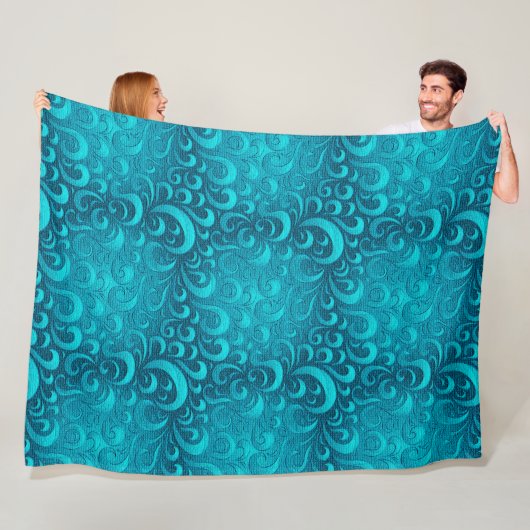 Moderne Aqua Blue Trendy Fleecedecke (Beispiel)