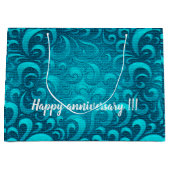 Moderne Aqua Blue Trendy Große Geschenktüte (Vorderseite)