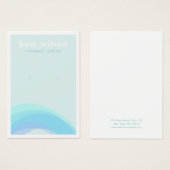 Moderne Aqua Blue Waves Earring Display Card (Vorne & Hinten)
