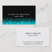 Moderne Aqua-Feuer-Schwarz-Visitenkarte Visitenkarte (Vorne/Hinten)