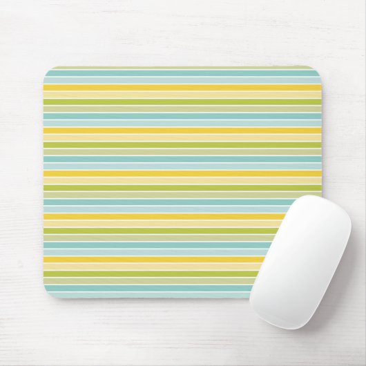 Moderne Aqua-Gelbe Streifen Mousepad (Mit Mouse)