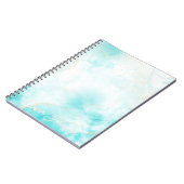 Moderne Aqua Gold Alkohol Am Meer Notizblock (Linke Seite)