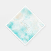 Moderne Aqua Gold Alkohol Am Meer Serviette (Ecke)