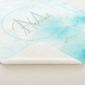 Moderne Aqua Gold Alkohol Am Meer Sherpadecke (3/4)