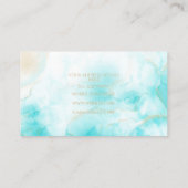 Moderne Aqua Gold Alkohol Am Meer Visitenkarte (Rückseite)