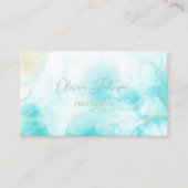 Moderne Aqua Gold Alkohol Am Meer Visitenkarte (Vorderseite)