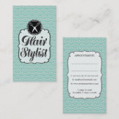 Moderne Aqua Scales Salon Terminkarte (Vorne/Hinten)