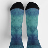 Moderne Aqua- und Lila-Abstraktion Socken (Oben)