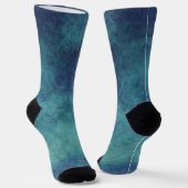 Moderne Aqua- und Lila-Abstraktion Socken (Gewinkelt)