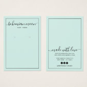 Moderne aqua- und schwarz-geschriebene Ohrsichtkar (Vorne & Hinten)