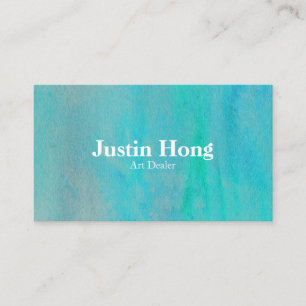 Moderne Aqua Watercolor Businesscard Vorlage Visitenkarte