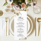 Moderne Aquädukte und Blume Menükarte