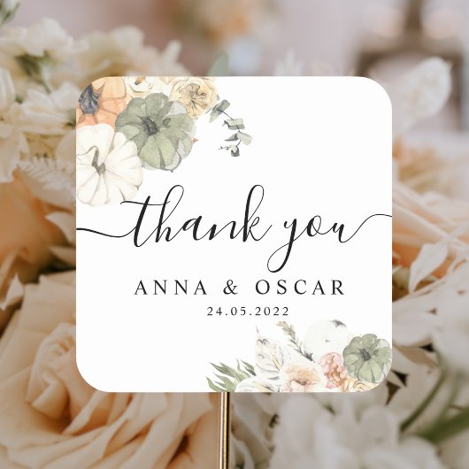 Moderne Aquädukte und Blume Quadratischer Aufkleber