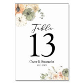 Moderne Aquädukte und Blume Tischnummer (Rückseite)