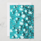 Moderne Aquamarin Stars Bridal Dusche Einladung (Rückseite)