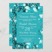 Moderne Aquamarin Stars Bridal Dusche Einladung (Vorne/Hinten)