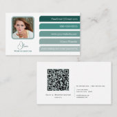 Moderne Aquamarine 5 Farbtabellen Sozial Visitenkarte (Vorne/Hinten)