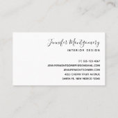 Moderne Aquamarine Agate & Gold Ribbon auf Black Visitenkarte (Rückseite)