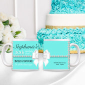 Moderne Aquamarine Aqua Tiffany Bold & Bougie Birt Kaffeetasse