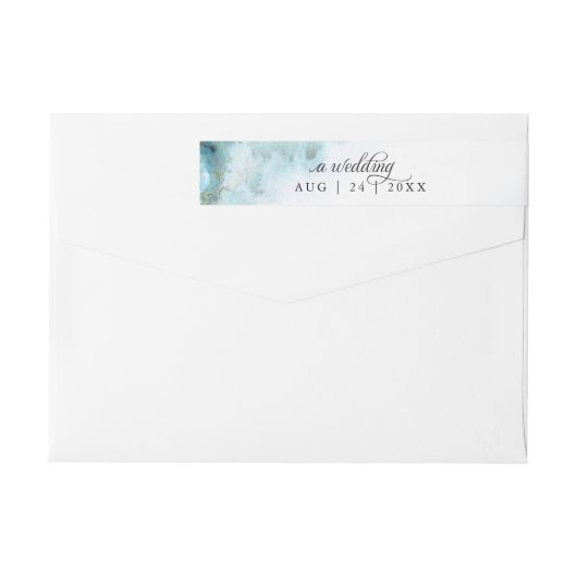 Moderne Aquamarine Aquarellmoos Agate BarefootBrid (Rückseite)