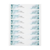 Moderne Aquamarine Aquarellmoos Agate BarefootBrid (Bogen)