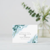 Moderne Aquamarine Aquarellmoos Agate BarefootBrid Visitenkarte (Stehend Vorderseite)