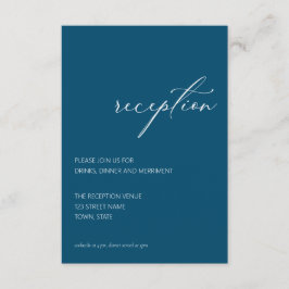 Moderne Aquamarine Arsch-Empfang-Umschließkarte Begleitkarte