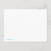 Moderne aquamarine Baby-Foto-Ankündigung Postkarte (Rückseite)