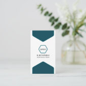 Moderne Aquamarine Berufliche Logos Soziale Symbol Visitenkarte (Stehend Vorderseite)