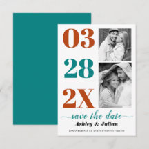 Moderne aquamarine Blau- und Rosttypografie 2 Foto