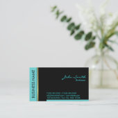Moderne Aquamarine Border Bookkeeper Business Card Visitenkarte (Stehend Vorderseite)